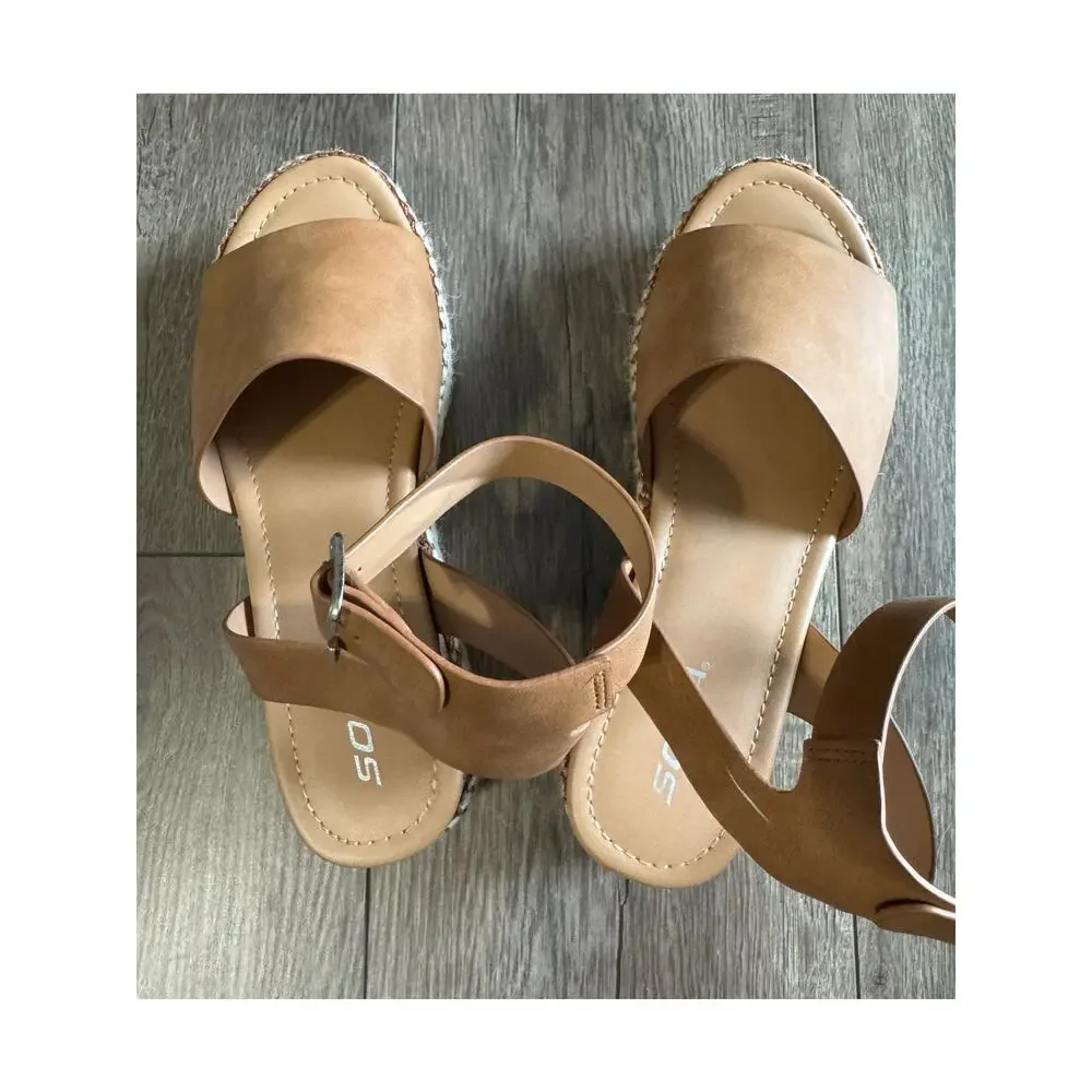 Soda Topic Open‎ Toe Platform Sandals Size 9